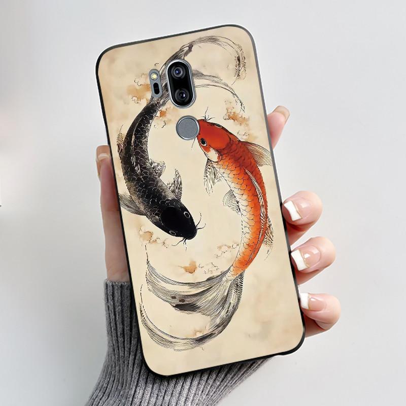 Casing For LG G7 ThinQ Case G710EM Luxury Dragon Cute Cool Boys Girls Soft TPU Black Silicone Matte Bumper LG G7ThinQ Back Cover