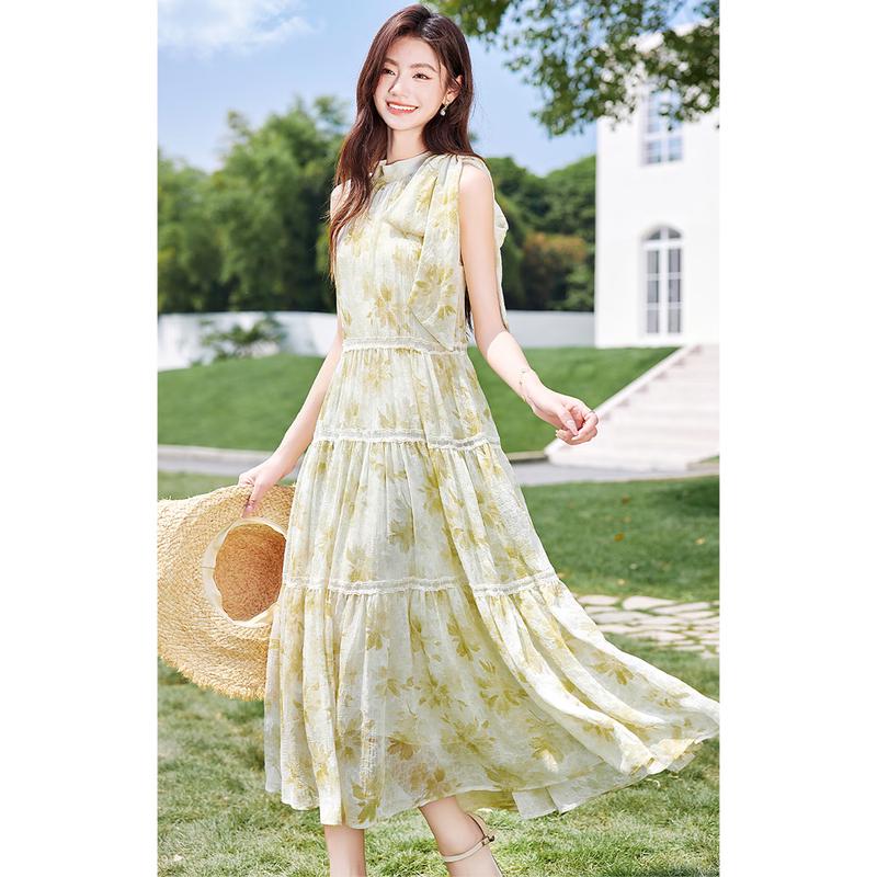 

Elegant Petite A-Line Summer Dress L