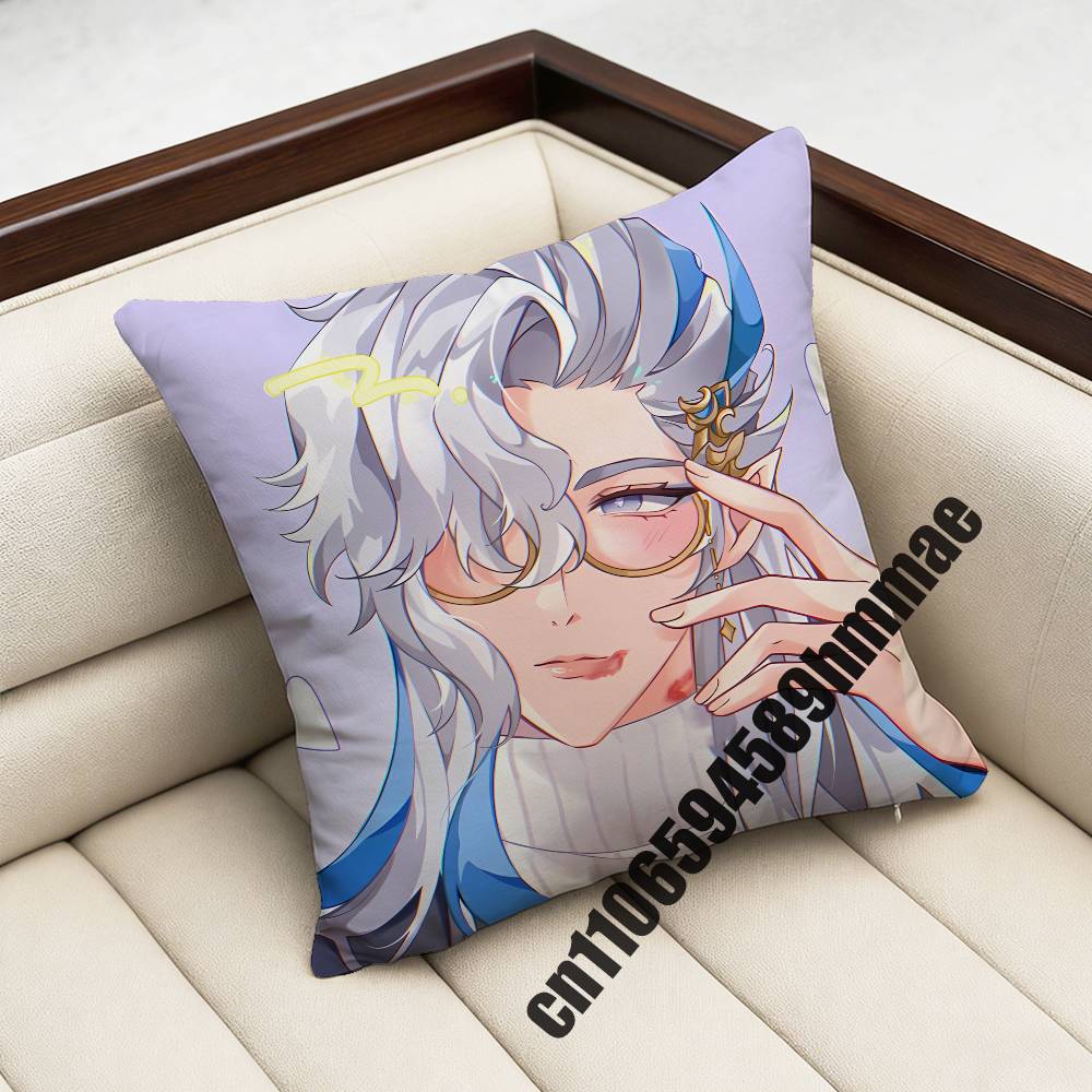 Genshin Impact Neuvillette Throw Pillow Case Sham xcm xcm Square Home Pillowcase Cushion Cover 30x30CM(12x12In)