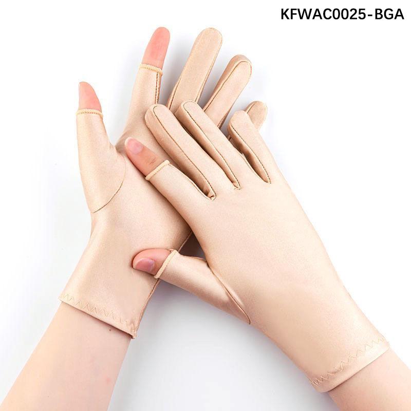 

Тонкие перчатки из ледяного шелка для мужчин и женщин на лето, весну и осень, на полпальца и два пальца для сбора чая, защита от солнца