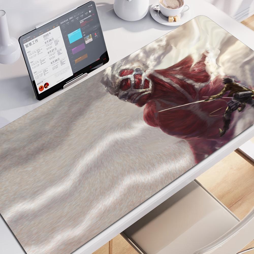 Anime Mouse Pad Large Xxl Laptop Mikasa Kawaii Girl Keyboard Rug Pc Gamer Cabinet Mousepad Attack On Titan Gaming Desk Mat