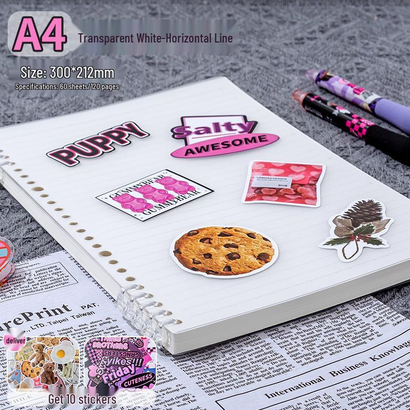 Ergonomic, High-value Loose-leaf Notebook with Detachable Binder; Suitable for High School and Junior High Students.