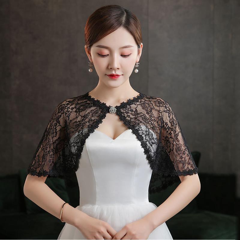 

Один размер, женское болеро, кружевное свадебное болеро, вечернее вечернее платье, накидка, белая, черная шаль, свадебный плащ One Size