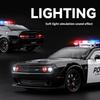 1/24 Scale Dodge Challenger SRT Hellcat Police Car Alloy Car Model Collection Miniature Voiture Diecast Toy Vehicles Boy
