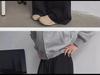Men's Gray Heavyweight Wide-Leg Sweatpants: Spring/Autumn Casual Drape with American High-Street Vibe
