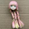 New Anime Figure Doll Blyth Licca Head Plant Hair Braid BOBO Blue Hair Toy Cartoon Doll Girls DIY Dressing Hair Toys Collections