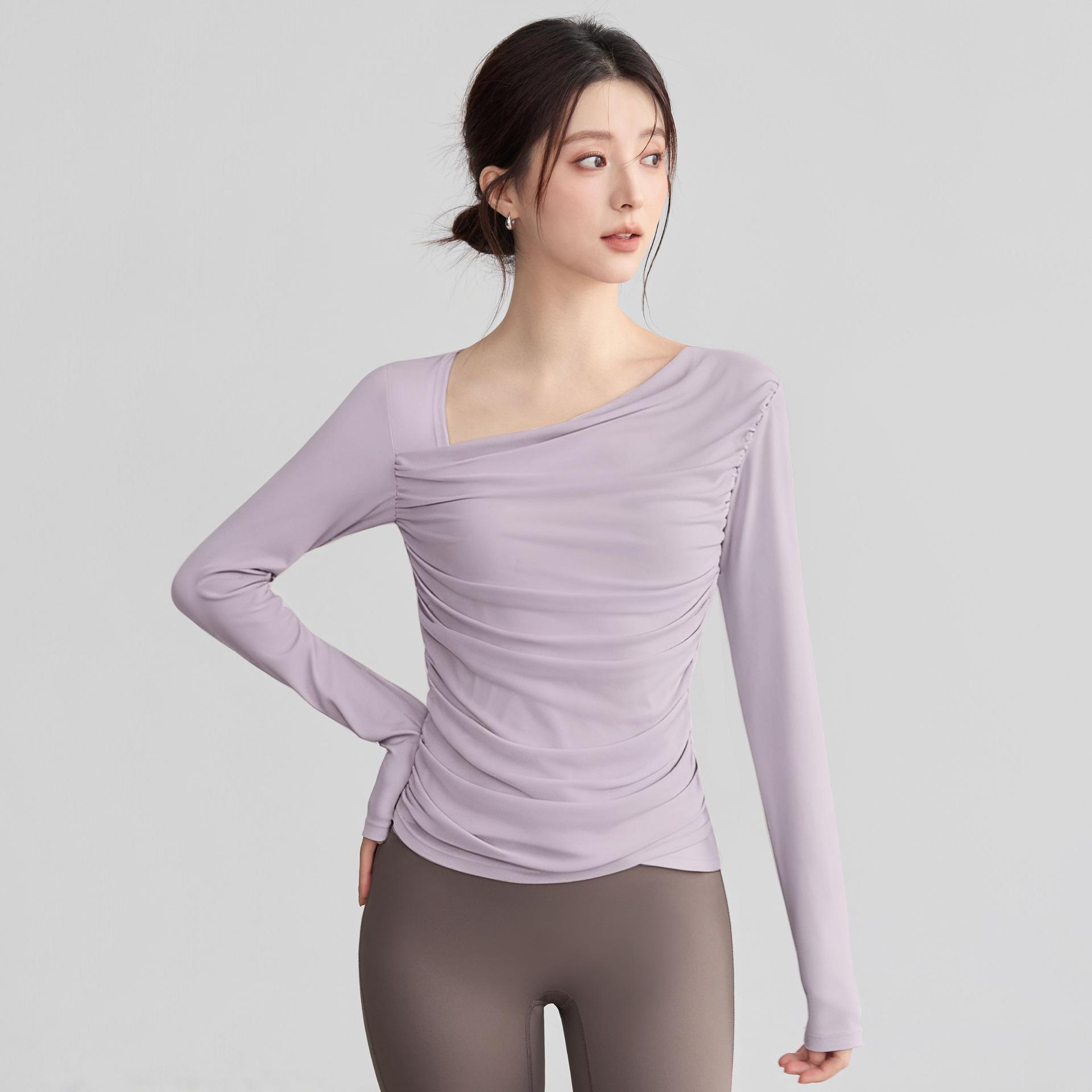 

Autumn Mesh Slim Fit Yoga Long Sleeve Top for Pilates & Fitness L [Recommended weight: 52.5-57.5 kg]