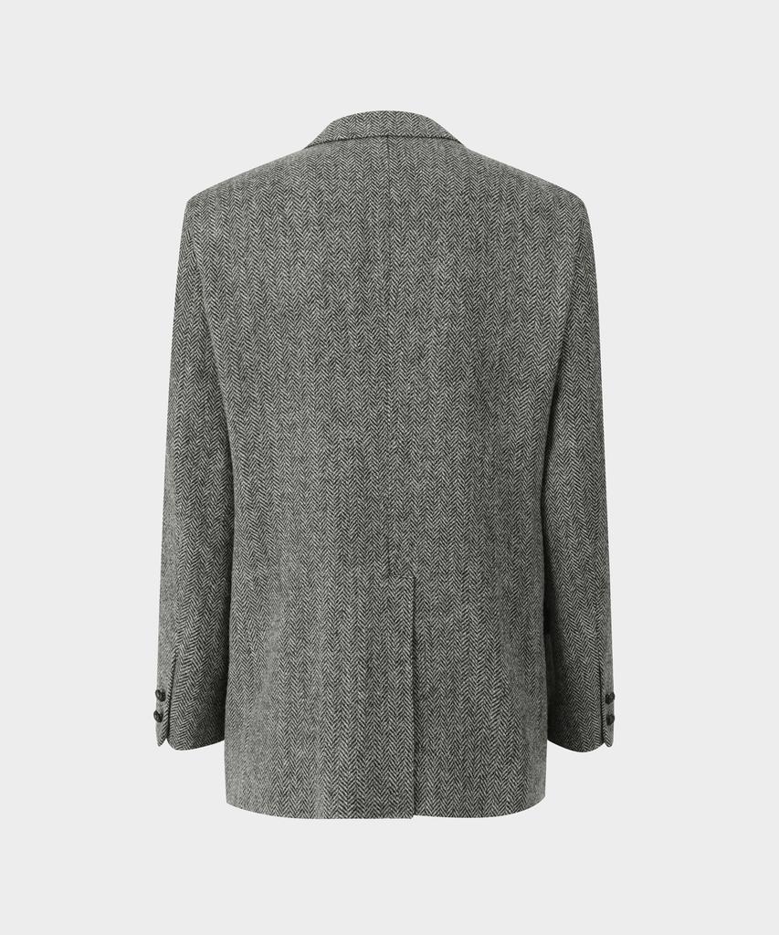 BROOKS BROTHERS Harris Tweed Sack Jacket (Grey) (Bbjsmmg401)