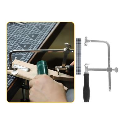 Juego de Sierra de Alambre para Hacer Joyería para Manualidades y Corte Intricado con Hojas de Acero Resistentes y Mango de Madera Cómodo