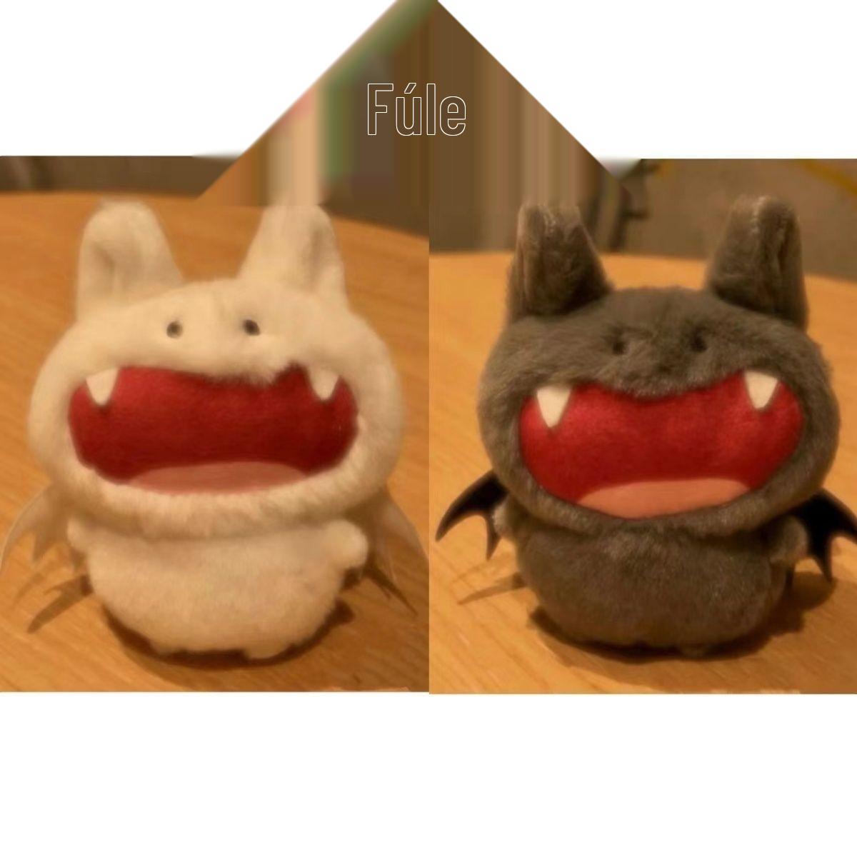 Adorable Bat Plush Keychain Toy - Little Devil Bag Pendant & Holiday Gift Gray Bat