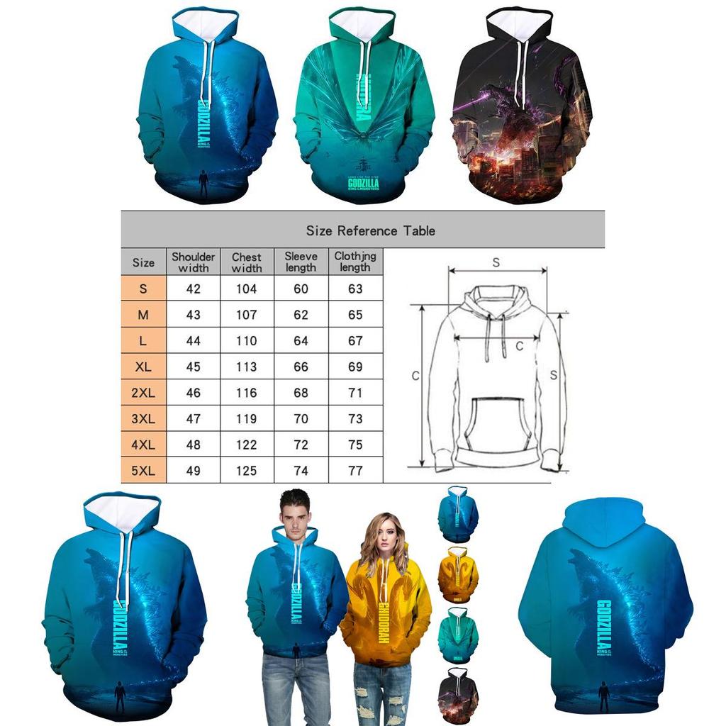 Luxurious New Godzilla King Of The Monsters 3d Print Hoodie For Men And Women