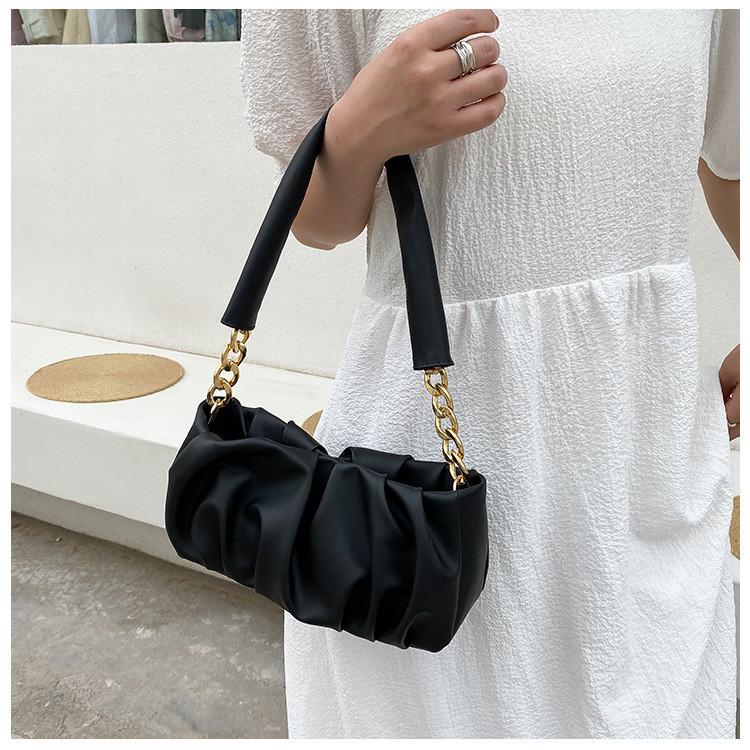 Chic Pu Street Style Shoulder Bag 2024 New Summer Fashion Handbag Cloud Bag