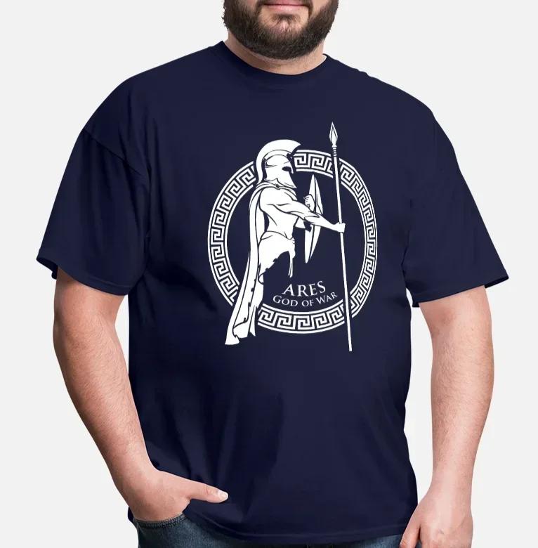 Starożytna Grecja Historia Grecka Mitologia Bóg Wojny Ares Koszulka 100% Bawełna Okrągły Dekolt Letnia Krótki Rękaw Codzienna Męska Koszulka Rozmiar S3XL