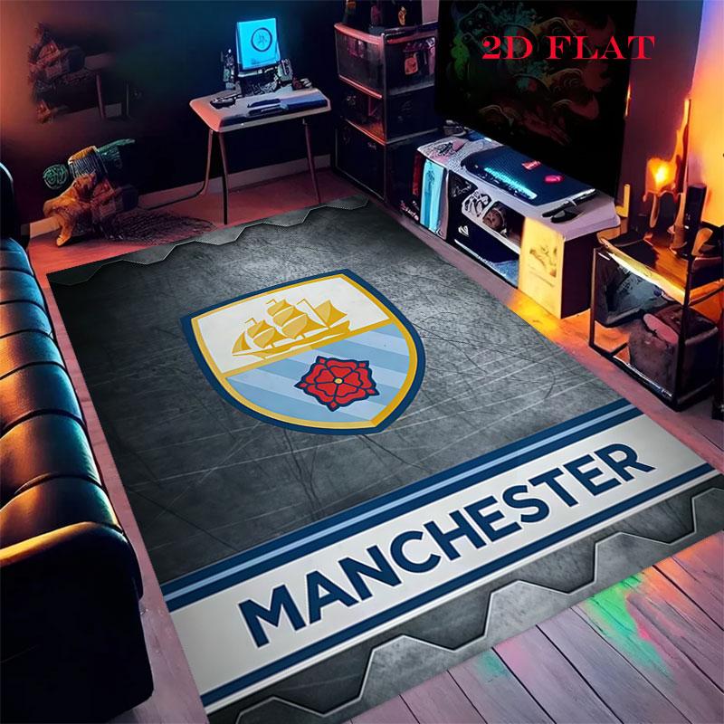 Shiny MCFC Cards Carpet Rug for Living Room Bedroom Home Sofa Decoration,Kids play Nonslip Floor Mat