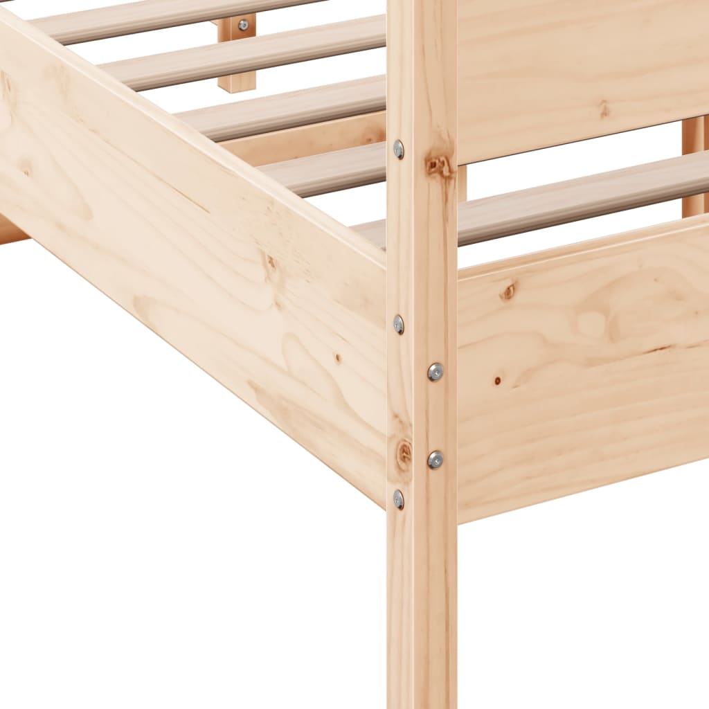 Solid Wood Bed Without Mattress 120 X 190 Cm Pine Wood