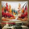 Autumn Forest Scenery Digital Printing Polyester Wall Tapestry Suitable for Use In Living Rooms Bedrooms Offices Bars Party