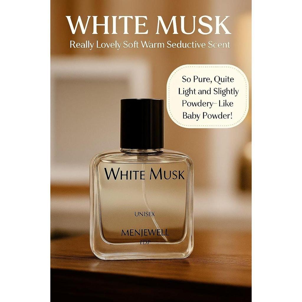 Menjewell - White Musk,Unisex Long Lasting Eau De Parfum For Men and Women