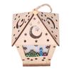 Ramadan Lamp Three Dimensional House Shape Unique Design Hanging Light Wooden Decorative Lamp