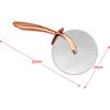 Classic Pizza Cutter Wheel, Food Grade Stainless Steel Cutter Wheel, Smooth Rotating Sharp Blade, Professional Pizza Cutter, 9-Inch, Beautiful Rose