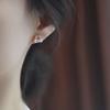 Cherry Stud Earrings Women's Simple Niche Design Sense Pink Opal Fruit Earrings Summer