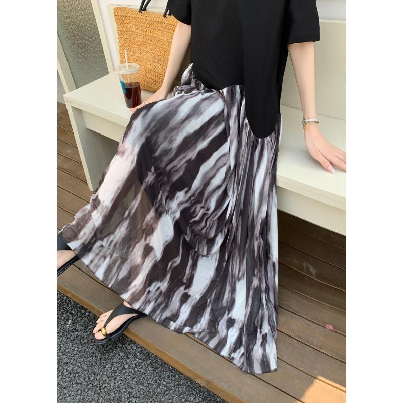 DIMANAF 2025 Rochie Mărimi Mari Femei Vară Vintage Rochie Peticită Rochie Basic Lungă Casual Lejeră