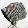 Autumn and Winter Fashion Casual Cute Black and White Striped Confinement Hat Lazy Hat Adult Stack Hat Versatile Breathable