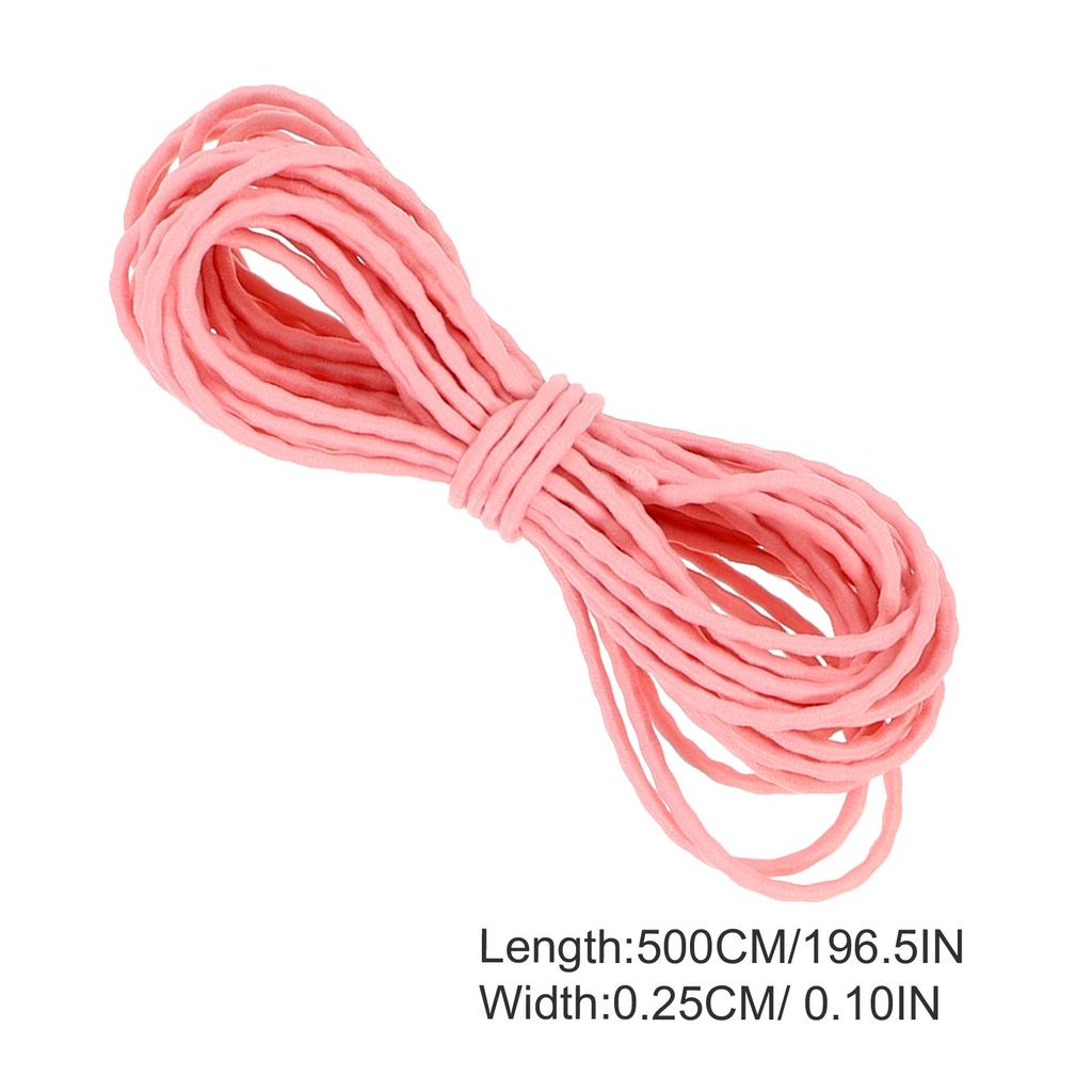 6Pcs Multi Color Elastic Cord for Jewelry Making Stretchy Bracelet String DIY Beading Thread Hair Tie Craft Rope Skin Safe 5M