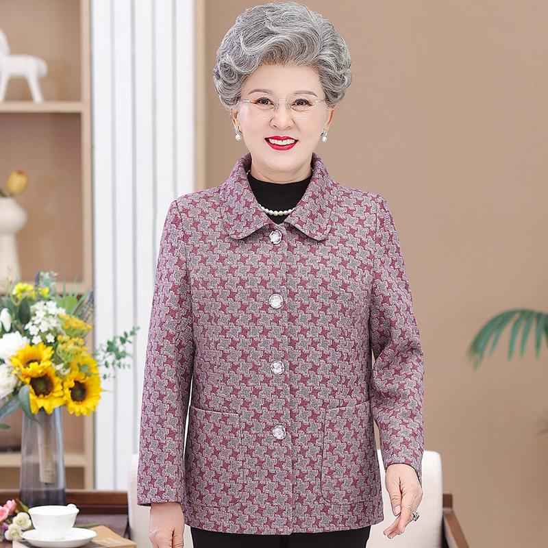 

Spring women s coat year 0 old lady clothes top 5XL (recommended 145-77.5 kg)