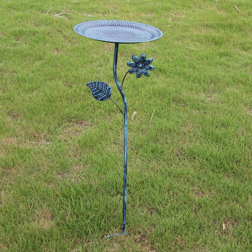 Bird Bath Bowl Easy to Install Drinking Sturdy Feeding Station Decoration Iron Birdfeeder for Garden Balcony Outdoor Porch Fence