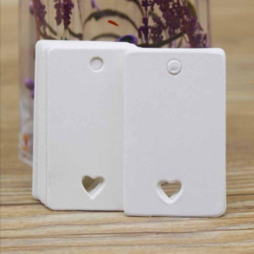 

100pcs Retangular Kraft Paper Tag Black Message Card Garment Tag