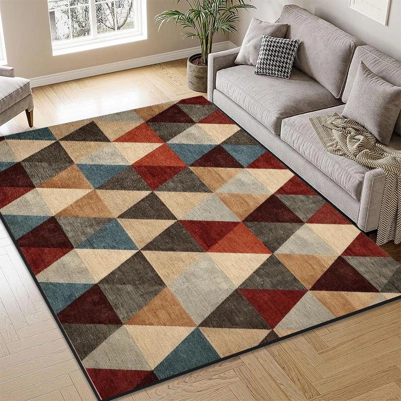 Nordic Abstract Area Rug for Living Room Bedroom Large Plush Non-Slip Floor Carpet Modern Home Decor