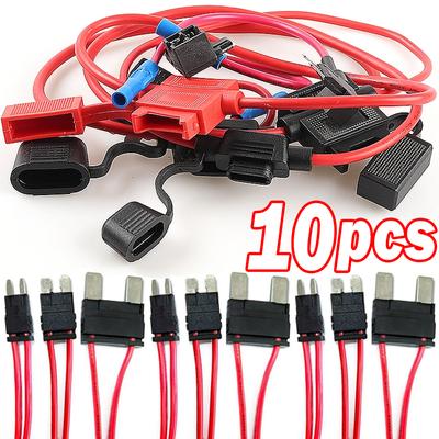 5/10τμχ Κουτί Ασφαλειών Αυτοκινήτου Μίνι Προσαρμογέας Κυκλώματος Ασφαλειοθήκη ATM Τύπου Blade για Αυτοκίνητο Βαν Μοτοσυκλέτα RV Σκάφος Τρακτέρ Προσαρμογέας TAP