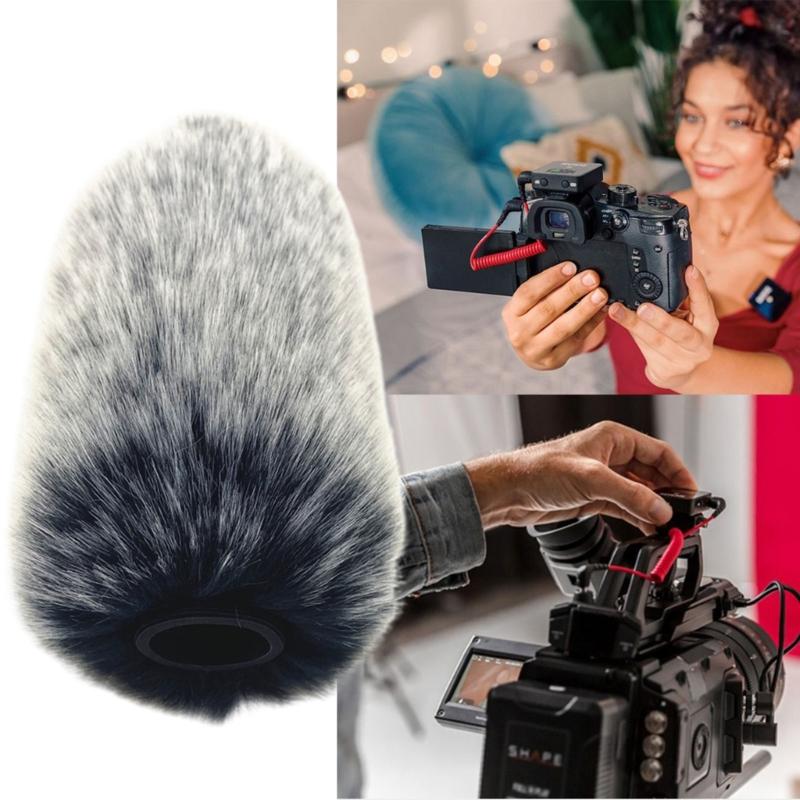 Outdoor Artificial Fur Wind Microphone Cover Muff Windscreen Sleeve Shield For Rode VideoMic Go Dead for CAT Windshield