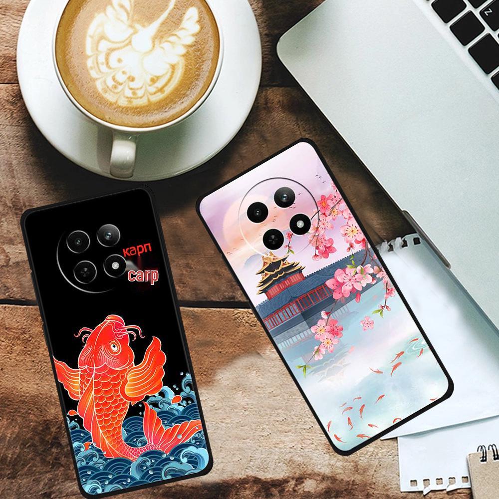Embossed Textured Colored Soft Case for Realme 12 5G Phone