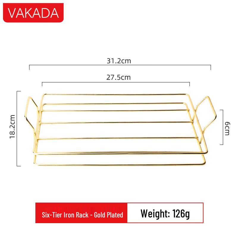 Six-Grid Iron Fruit Snack Plate Rack