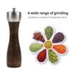 1 Pc Beech Wood Salt and Pepper Mill Set Pepper Mill with Ceramic Mechanism Adjustable Salt Grinder Refillable Spice Tools YY080