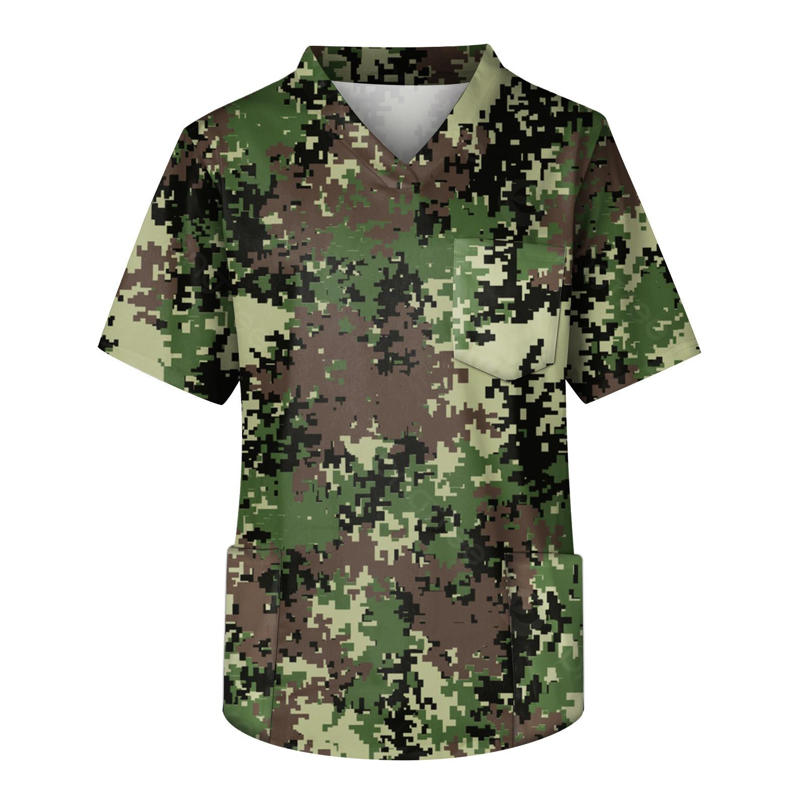 

Мужской топ с коротким рукавом и V-образным вырезом с принтом нагрудного кармана L