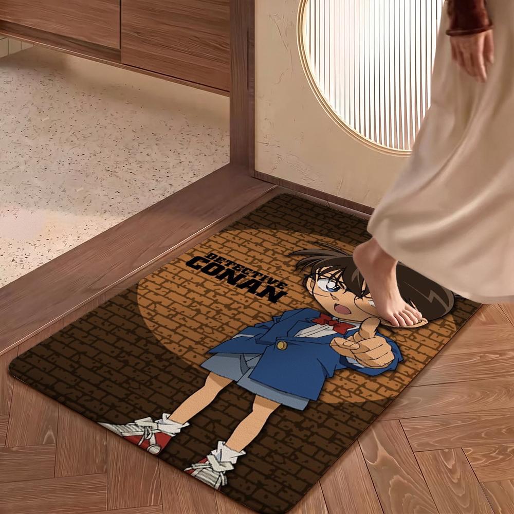 Detective Conan Anime Mystery Think Detective Conan Anime Mystery Theme Rug Soft Nonslip Carpet For Entryway Hallway Balcony Home Decor