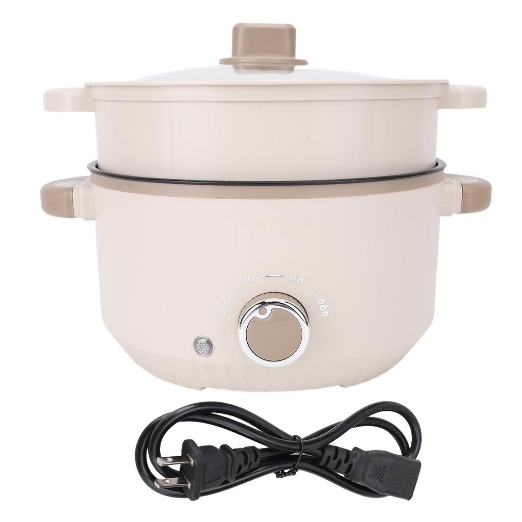 Electric Pot 3L Large Capacity Anti Scald Touch Safe Anti Stick Coating Multifunctional Electric