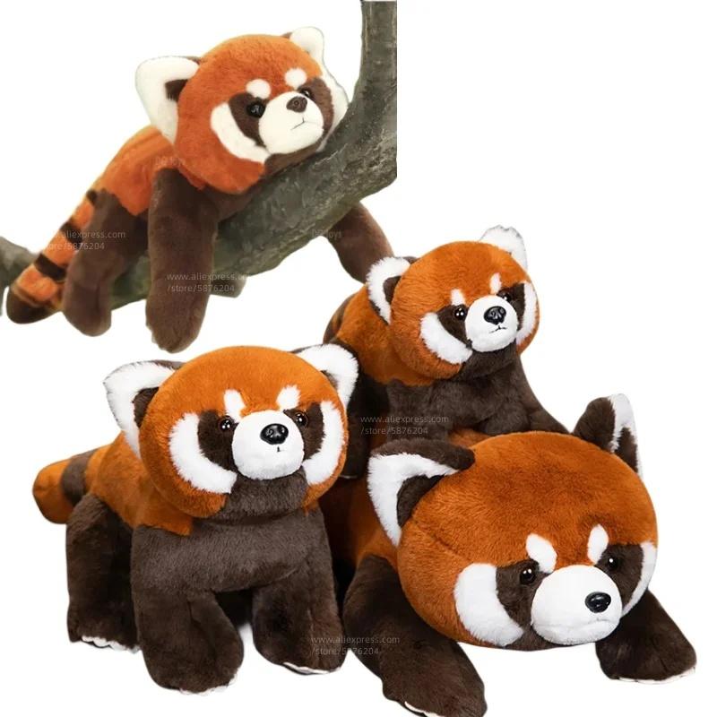 Favorite Toy Boys Red Lifelike Stuffed Animals Raccoon Plush Toy Cute Panda Plushie Toy Gift For Kids Girlfriend Birthday Christmas Gift
