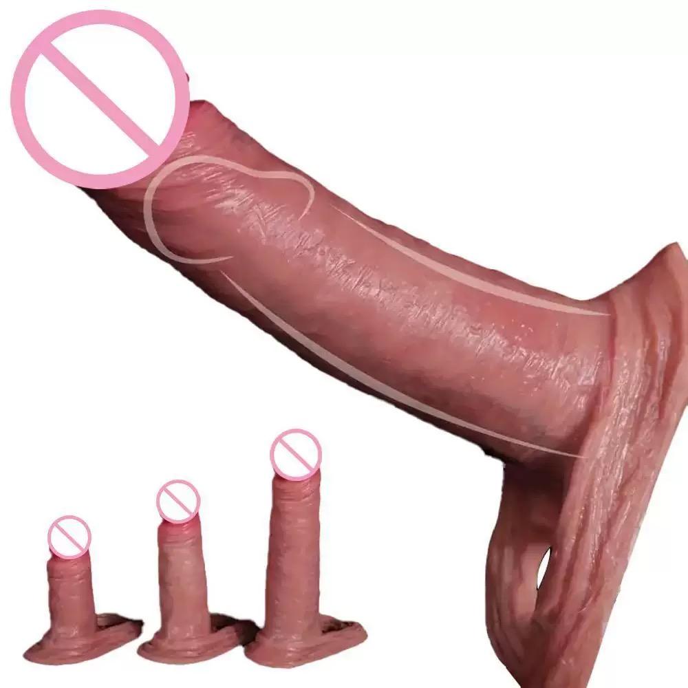 Real Veins Soft Penis Sleeve Penis Extender Liquid Silicone Condoms Delay Ejaculation Sex Toys For Men Dick Enlargement Longer