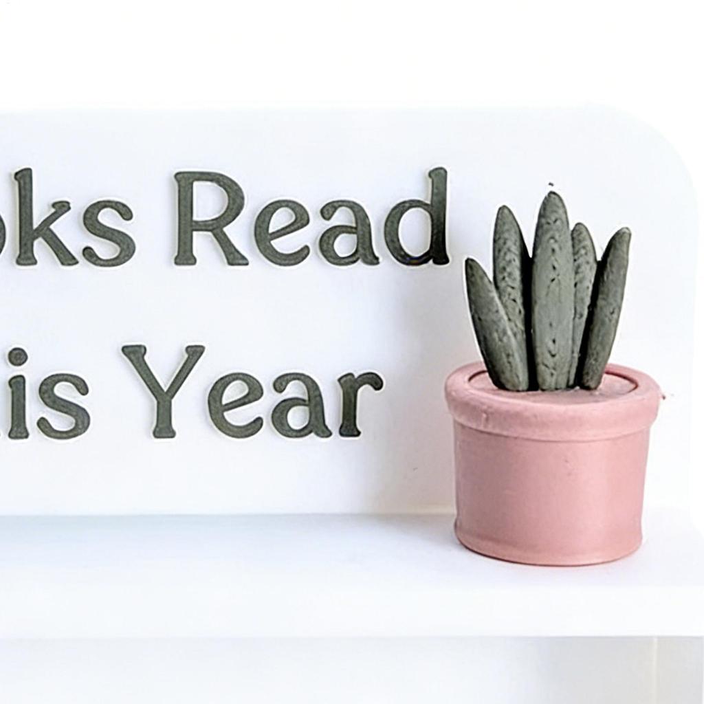 Books Read This Year Counting Ornaments 3D Printed Small Book Counter Library Decor Ornament for Teachers Writers Library Lovers