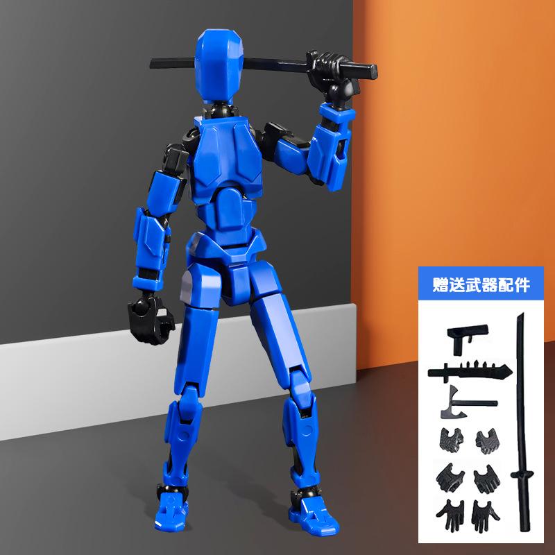 Dritte Generation 3D-Druck-Dummy-Figur Glück 13 Puppe Farbserie Mehrfach bewegliche Gelenkpuppe DIY Handgefertigt