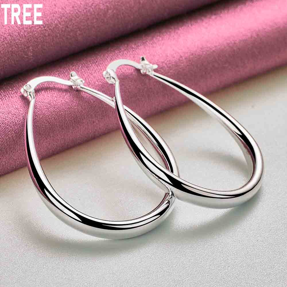 925 Srebrne kolczyki w kształcie litery U Modna biżuteria ślubna