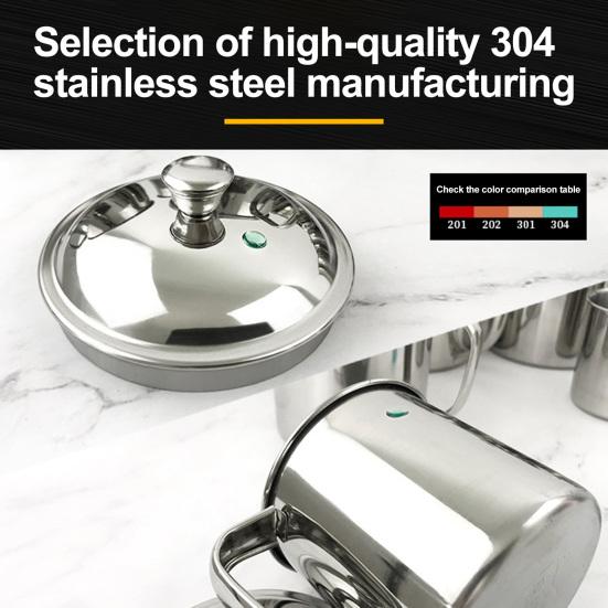 Stainless Steel Water Cup with Lid Handle Hot Cold Beverage Mug for Camping Picnic BBQ Corrosion Resistant Easy Clean Single Wall Air Beer Cup