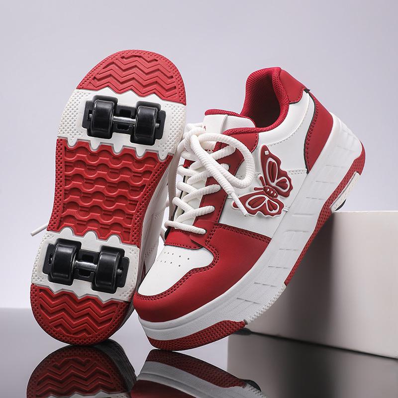 Student Runaway Shoes Four-Wheel Children'S Roller Skates Boys And Girls Removable Ultra-Light Version Shoes With Wheels