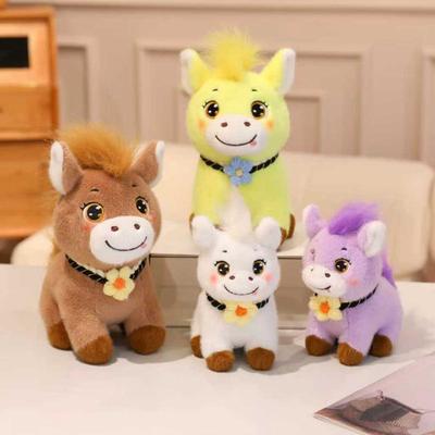 Flauschiges Pony Plüschmaskottchen zum Jahr des Pferdes - Büro- & Wohnraumdekoration Geschenk