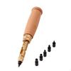 Leather Punch with Interchangeable Heads | Smooth Wooden Handle, Hole Tool, for