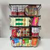 4pcs Stackable Wire Baskets Vegetable Fruit Storage Metal Basket Freezer Hanging Bin Organizers Home Kitchen Mesh Storage Rack