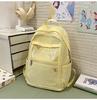 Schoolbag Korean version Mori series high-value solid color girl simple and versatile large-capacity junior high school high school student travel 